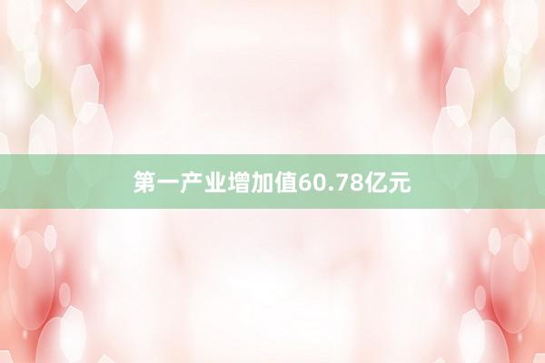 第一产业增加值60.78亿元