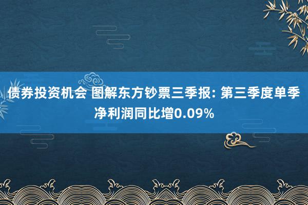 债券投资机会 图解东方钞票三季报: 第三季度单季净利润同比增0.09%