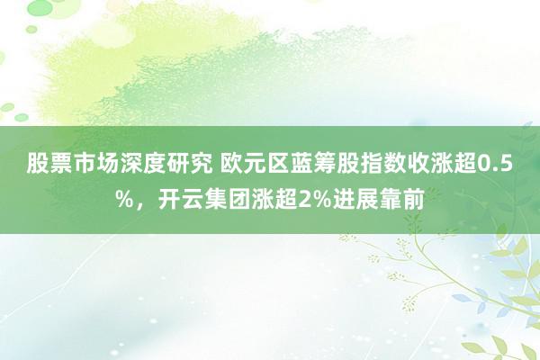 股票市场深度研究 欧元区蓝筹股指数收涨超0.5%，开云集团涨超2%进展靠前