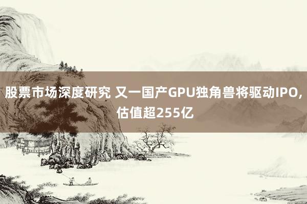 股票市场深度研究 又一国产GPU独角兽将驱动IPO, 估值超255亿