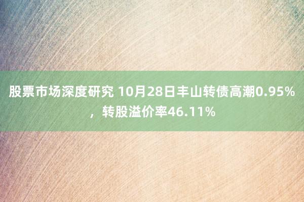 股票市场深度研究 10月28日丰山转债高潮0.95%，转股溢价率46.11%