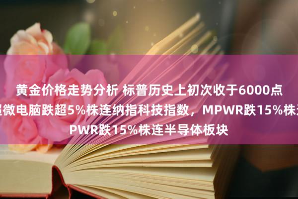 黄金价格走势分析 标普历史上初次收于6000点关隘上方，超微电脑跌超5%株连纳指科技指数，MPWR跌15%株连半导体板块