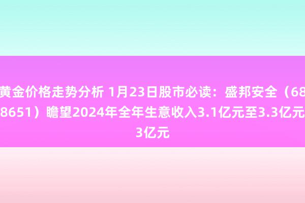 黄金价格走势分析 1月23日股市必读：盛邦安全（688651）瞻望2024年全年生意收入3.1亿元至3.3亿元