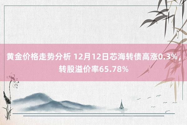 黄金价格走势分析 12月12日芯海转债高涨0.3%，转股溢价率65.78%