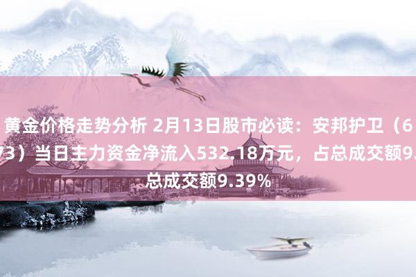 黄金价格走势分析 2月13日股市必读：安邦护卫（603373）当日主力资金净流入532.18万元，占总成交额9.39%