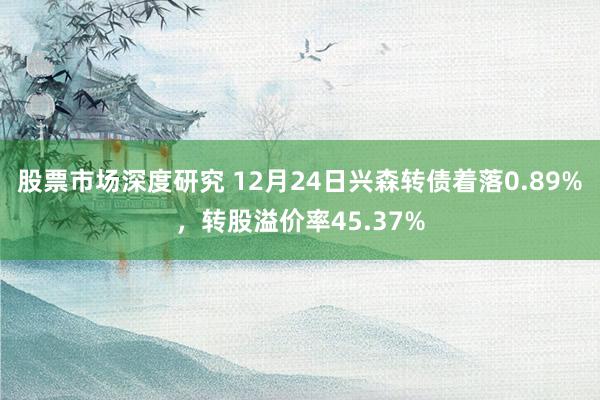 股票市场深度研究 12月24日兴森转债着落0.89%，转股溢价率45.37%