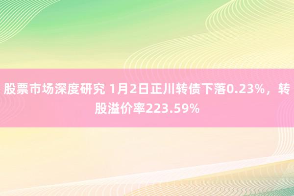 股票市场深度研究 1月2日正川转债下落0.23%，转股溢价率223.59%